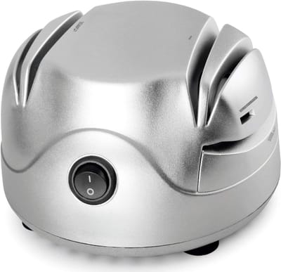 RVV® Elektrische messenslijper - Messenslijper - Messenslijpers - Messenslijper elektrisch - Grijs- ‎14 cm x 15 cm x 9 cm