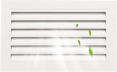 Ventilatie Rooster - Lucht Roosters - Afzuiging Ventileren - Moderne Strakke Vorm - 300x300mm - Wit