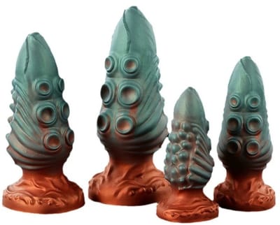 Anale Plug Monster Dildo - Siliconen Realistische Butt Plug - Fantasie Buttplug - Stimulerende Anale Dildo - Lengte 21 cm - Diameter 4.6 tot 7.8 cm.