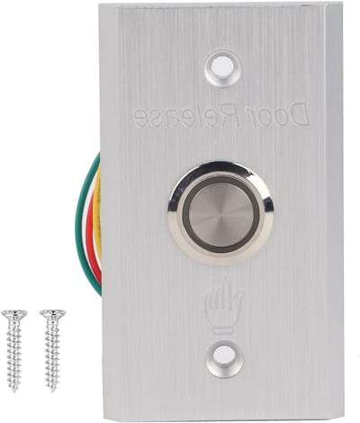 Toegangscontrole Systeem met 12V Drukknop voor Uitgang - Deur Release Schakelaar voor Veilige Toegang en Uittreding