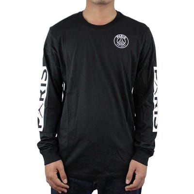 Jordan PSG T-shirts Heren Zwart Ronde Hals Normale Rechte Pasvorm 2XL black