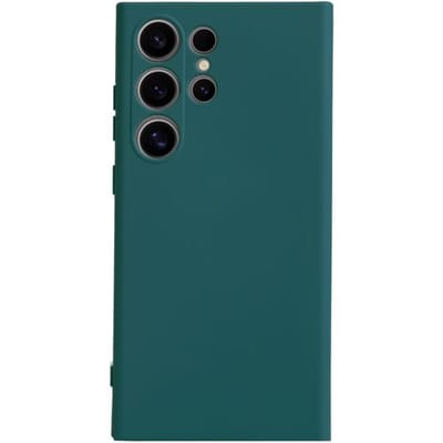 ShieldCase silicone hoesje - geschikt voor Samsung Galaxy S24 Ultra - siliconen Samsung Galaxy S24 Ultra hoesje - backcover - donkergroen