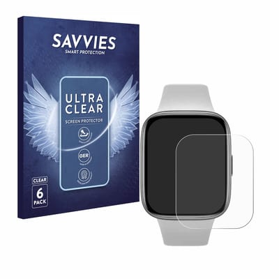 Savvies - Screenprotector voor Xiaomi Redmi Watch 3 Active - Folie Beschermfolie transparant 6 Stuks