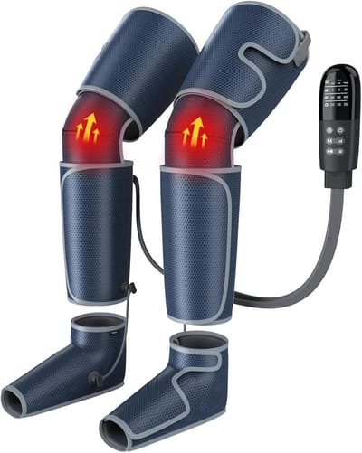 Beenmassageapparaat met Warmte - Luchtcompressie Massage - 4 Massagemodi - 3 Intensiteitsniveaus - Verstelbaar - Voor Voeten, Kuiten, Knieën en Dijen
