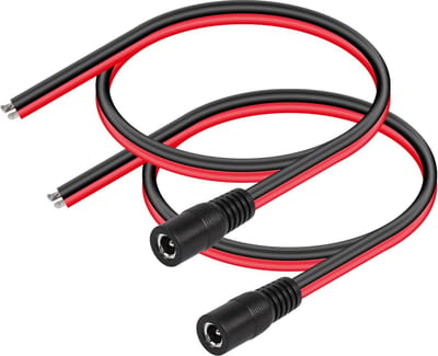DC 5.5x2.1mm Stroomkabel Vrouwelijk Open Einde Reparatie Draad 14AWG - 2 Stuks