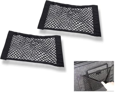 Dailygoods- Kofferbaknet 2 stuks - Elastisch bagagenet - Hangende opberger - Opbergnet auto - Organizer voor voertuigen - 60 x 25 cm
