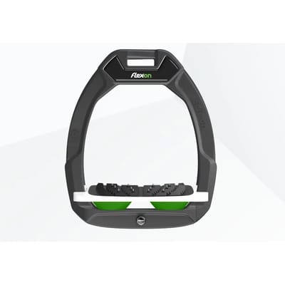 Veiligheidsijzers voor paardenrijden Incline Ultra Grip Antraciet/Wit/Groen Flex-On Safe-On