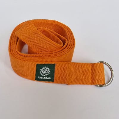 Samarali Yogariem van 100% Biologisch Katoen – 240 cm x 4 cm – Niet-Elastische Yoga Strap met RVS D-Ring – GOTS Gecertificeerd – Voor Yoga, Pilates & Stretching – 10 Kleuren