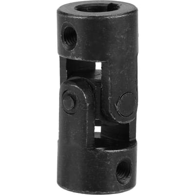 Accouplement d'arbre Connecteur moteur Bricolage Direction Cardan Universel avec rainure de clavette 10*20*45mm black