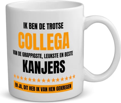 Akyol - trotse collega koffiemok - theemok - Collega - een collega - werk - afscheidscadeau - verjaardagscadeau - kado - 350 ML inhoud