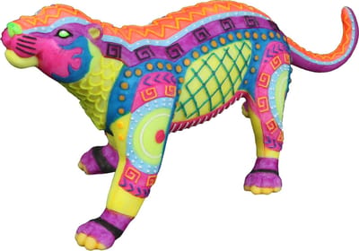 Aqua Della Dia De Los Muertos Jaguar - Aquarium - Ornament - 19.5x7.4x9.4 cm