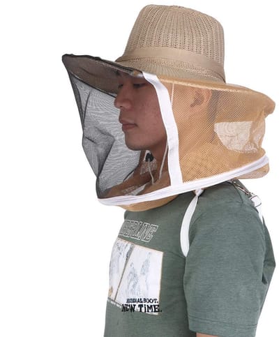 Dailygoods- Imkerhoed Verstelbare Pasvorm - Imkersluier - Cowboyhoed - Ademend - Vuurvast - Hoofdbescherming - Bijenhoed