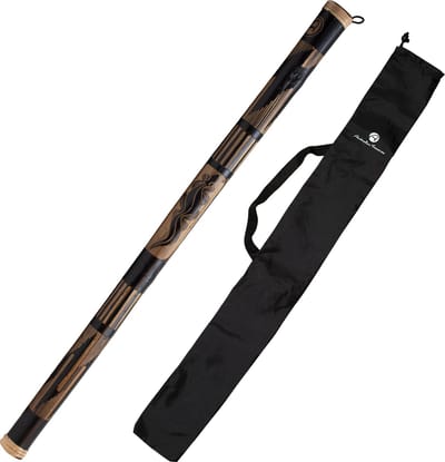 Rainstick 100cm carved