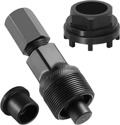 Compacte Cranktrekker met 8-Staps Binnenlager Schalen en Lock Ring Tool voor Fietsen, Geschikt voor Alle Type Fietsen, Duurzaam en Handzaam Ontwerp