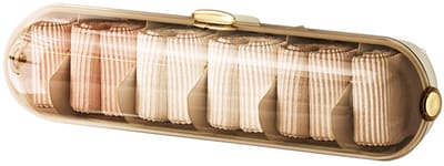 Transparante boorvrije wandopbergbox met deksel – Voor sokken, ondergoed en slips – Stofbeschermend – Wandmontage of ladegebruik – Voor badkamer, kantoor & slaapkamer