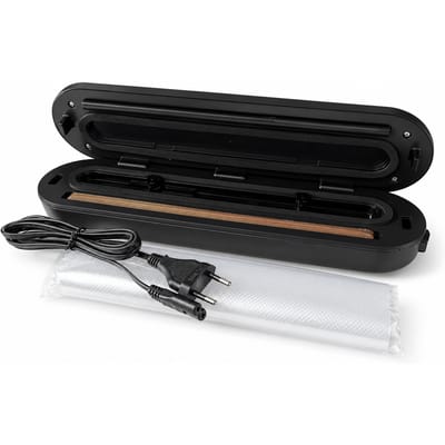 Professionele vacuümsealer, 80W automatische voedselsealer, compacte vacuümsluitmachine met droge en natte standen, houdt vlees, vis en groenten vers, 25 cm, BPA-vrij
