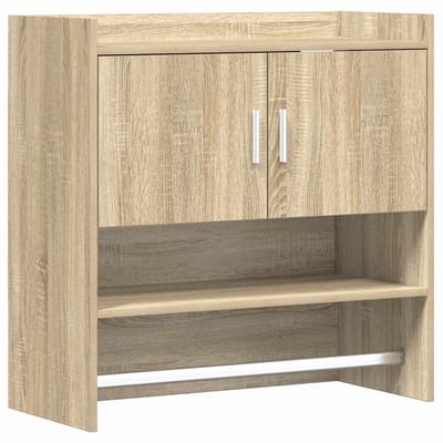 vidaXL - Wandplank - Muurmontage - Sonoma - Eiken - 80 - x - 36 - x - 80 - cm - Bewerkt - hout