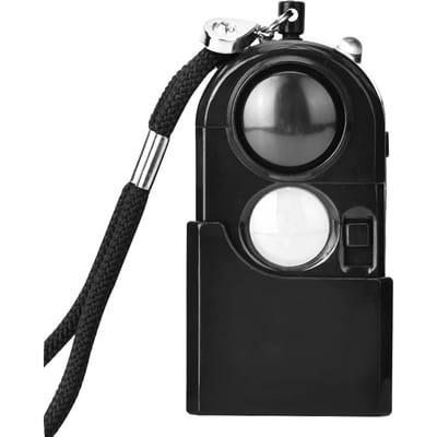 Alarme Personnelle 120dB Alarme de Sécurité Filles Auto-Défense Anti-Loup avec Lumière LED Noir black