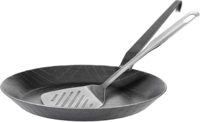 Smeedijzeren Braadpan Ø 28 cm met Haaksteel - Perfect voor Inductie, Gas, en Elektrische Fornuizen