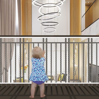 Veiligheidsnet Baby - Traphekje Balkonnet - Kinderveiligheid Creëren - Scheurvast Netmateriaal - 3 meter - Wit