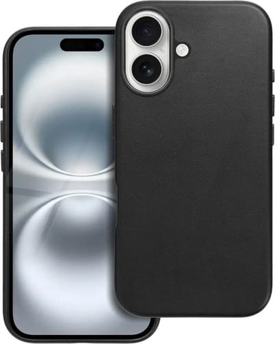 Casify Leren Hoesje geschikt voor MagSafe iPhone 16 Hoesje - Zwart