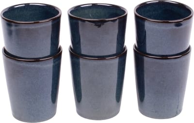 Kade 171 Faro koffiemokken 6 stuks 250 ml - Portugees stoneware blauw