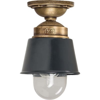 KS Verlichting Kostas Brass Plafondlamp Antraciet