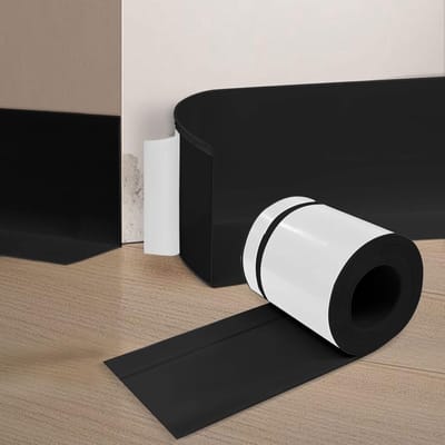 Dailygoods- Plint Flexibel - Zelfklevende Plinten - PVC Zachte Plint - 70mm x 20mm x 6M - Geschikt Voor Keuken/Badkamer - Hoogwaardig Materiaal - Wandafwerking