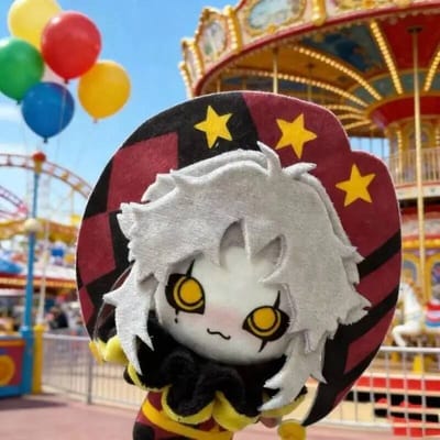 Nieuw: The Freak Circus pluche nar Pierrothe Harlekijn Freaks Pierrot pluche pop speelgoed anime game accessoires pluche hanger cadeau