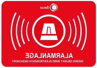 Alarmsysteem Stickers - Waarschuwingsstickers Beveiliging - Huis Beveiligen - Binnenklevend UV-bestendig - 5x3.5 cm - Rood