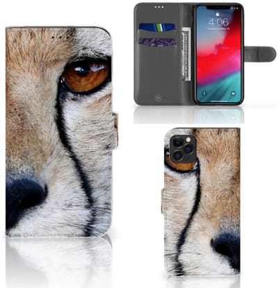 Apple iPhone 11 Pro Max Telefoonhoesje met Pasjes Cheetah