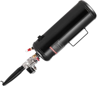 Draagbare bandenlichter, 2,1 gal / 8 l luchtblazer, handbediende opblaasapparaat, 87-116 PSI werkdruk, trekkergeactiveerd bevestigingsgereedschap voor auto's, SUV's, lichte vrachtwagens, e-bikes, campers en ATV's