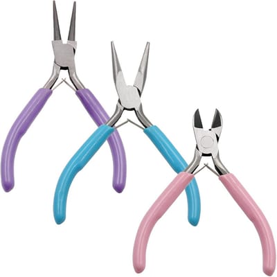 Sieradentangenset - Tangenset Juwelen - Sieraden Maken - Precisie Gesmeed Staal - 19 cm Pakket - Geel