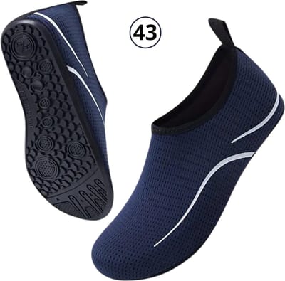 Bovista Waterschoenen Voor Kinderen & Volwassenen - Aqua Shoes - Aquaschoenen - Afzwemschoenen - Zwemles Schoenen - Blauw - Maat 43