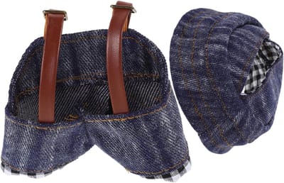 Poppenkleding Set - Babypop Accessoires - Poppen Aankleden - Denim Stijl - 8.5 cm - Blauw