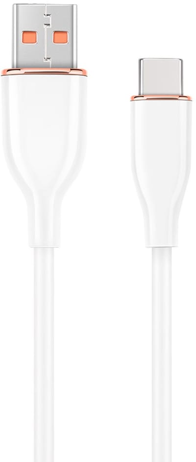 Premium siliconen USB-type-C oplaad- en datakabel, 1,5 m, wit