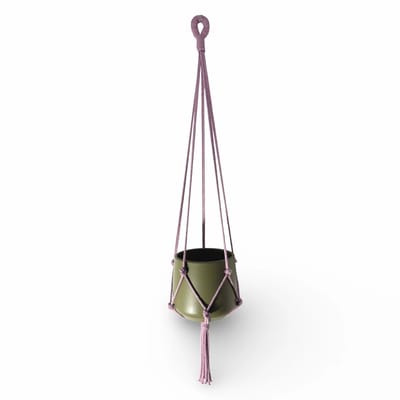 Plantenhanger 'Original' - Kies kleur en lengte - Oud Roze - 80 cm lang - Katoenkoord - Geschikt voor Pot met Diameter t/m 20 cm - Handgemaakt in ons Macramé Atelier - Prijs per Stuk - Let op: Exclusief Pot - Inclusief Verzendkosten