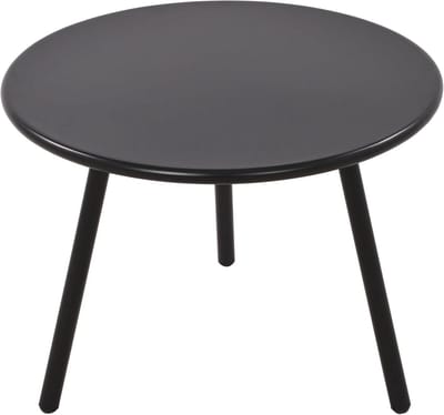 Ronde Salontafel - Bijzettafel - Loungetafel voor Binnen en Buiten - Weer- en UV-bestendig - Zwart