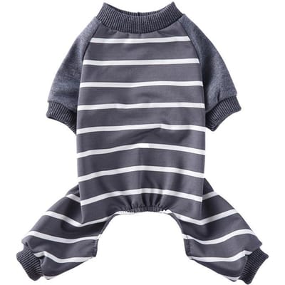 Vêtements pour chiens Fournitures pour animaux de compagnie Rayé Transfrontalier Chat et Chien Quads Coton Imprimé Tricoté Vêtements d'intérieur Vêtements pour chiots L