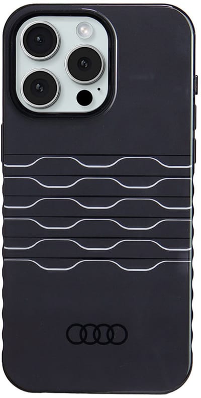 Audi Back Cover - Hoesje voor iPhone 15 Pro Max - Zwart - Stevige bescherming & MagSafe-compatibel
