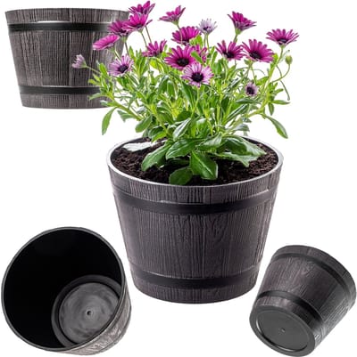 KADAX bloempot bloempot 23 cm deksel met inzet bloemenstandaard kunststof tuin