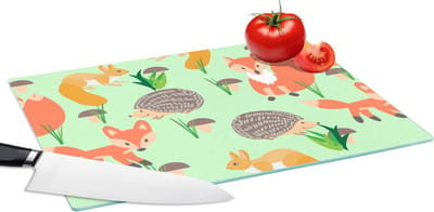 Glazen Snijplank - 39x28 - Dieren - Patronen - Egel - Snijplanken Glas