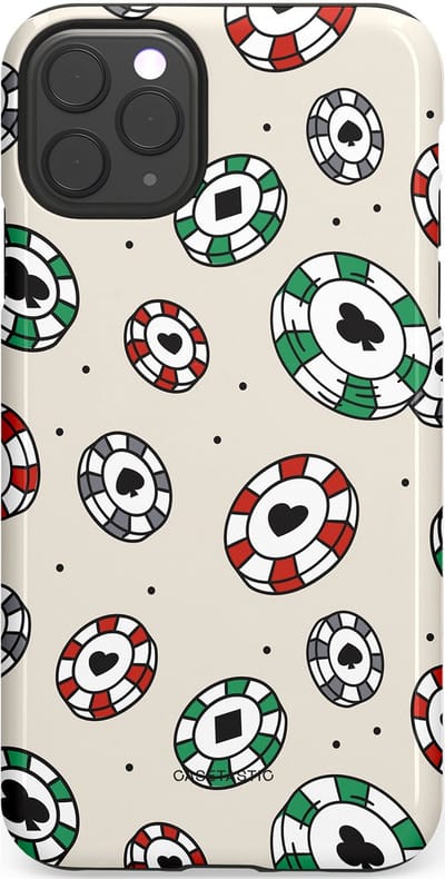 Casetastic Hoesje Geschikt voor Apple iPhone 11 Pro Max - Stijlvolle Beschermende Duo-layer Case - Casino Chips Patroon