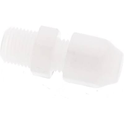 2x4mm & R1/8'' PVDF rechte slangkoppeling met buitendraad 10bar/145psi