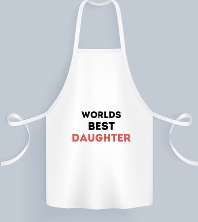 Akyol - worlds best daughter Keukenschort - Dochter - de beste dochter - verjaardagscadeau - verjaardag - cadeau - cadeautje voor dochter - dochter artikelen - kado - geschenk - gift - 82 bij 71 cm