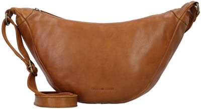 GREENBURRY Leren schoudertas Colombiana Half-Moon Bag Nougat bruine
