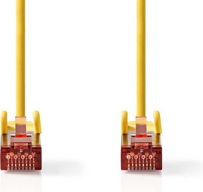 Nedis CAT6 Netwerkkabel - RJ45 Male - RJ45 Male - S/FTP - 2.00 m - Rond - LSZH - Geel - Envelop