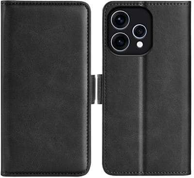 MobyDefend Hoesje - Geschikt voor Oppo Reno15 - Luxe Wallet Book Case (Sluiting Zijkant) - Zwart