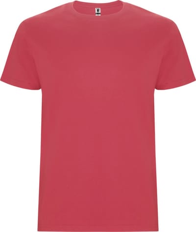 4 Pack T-shirts unisex met korte mouwen, 190 gram 'Stafford' Gewassen Rood - S