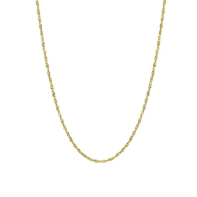 Lucardi Dames Ketting gourmet diamondcut - 9 karaat - Ketting - Cadeau - 45 cm - Geelgoud